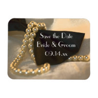 Black Bow Krawatte White Pearls Hochzeit Speichern