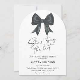 Black Bow She's tying the knot Bridal Shower Einladung