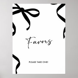 Black Bow She's Tying the Knot Bridal Shower Poster