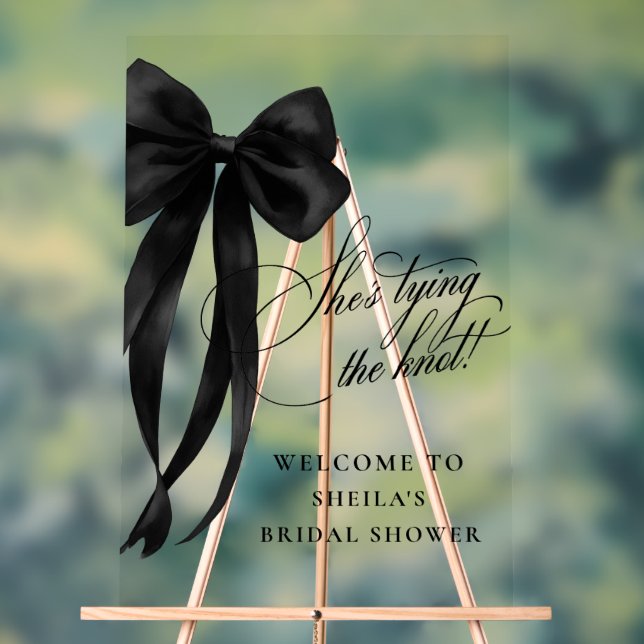 Black Bow Sie bindet das Brautparty des Knotens Acrylschild (Neutral)