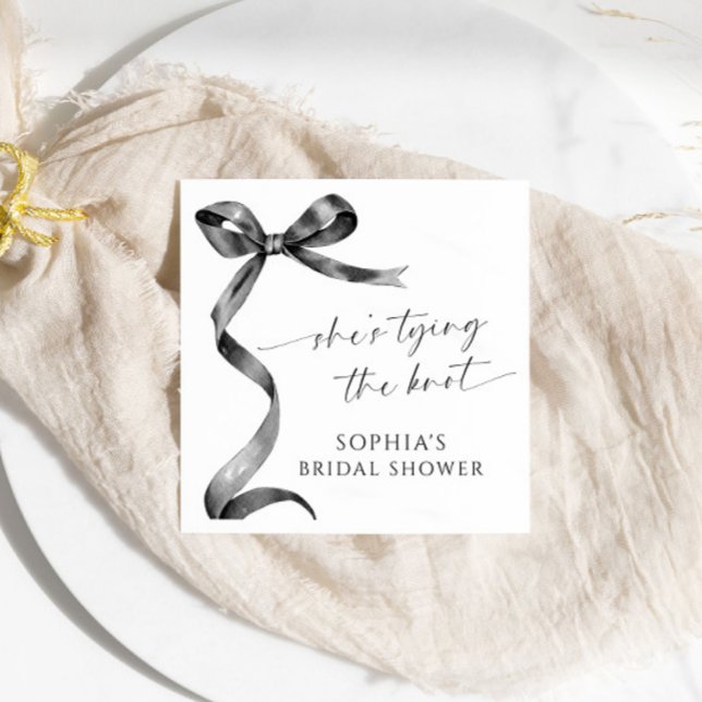 Black Bow Sie bindet das Brautparty des Knotens Serviette (Von Creator hochgeladen)