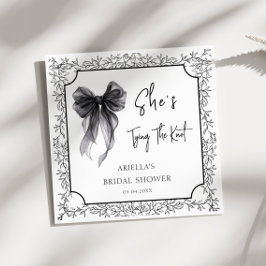 Black Bow Sie bindet das Brautparty des Knotens Serviette