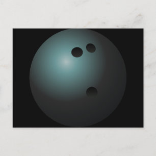 Black Bowling Ball Postcard Postkarte