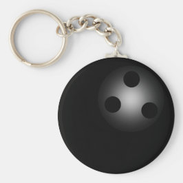 Black Bowling Ball Schlicht Simple Key Chain Schlüsselanhänger