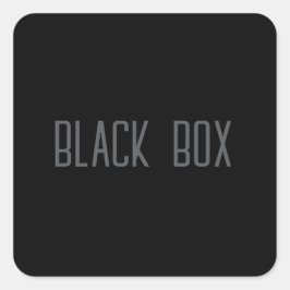 Black Box - Typografie-Aufkleber Quadratischer Aufkleber