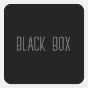 Black Box - Typografie-Aufkleber Quadratischer Aufkleber