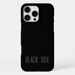 Black Box - Typografie-Einzelfall iPhone 16 Pro Max Hülle