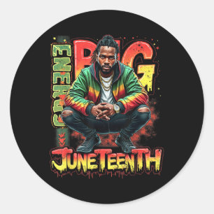 Black Boy Big Juneteenth Energy Pride Freedom Desi Runder Aufkleber