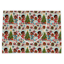 Black Boy Holiday Joy Geschenktasche