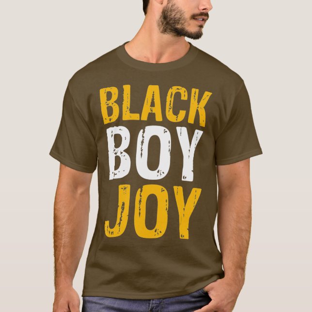 Black Boy Joy American Black Pride T-Shirt (Vorderseite)