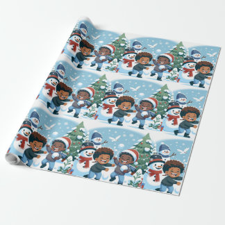 Black Boy Weihnachtswrapping Paper Geschenkpapier