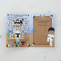 Black Boys Karate Secret Message Happy Birthday
