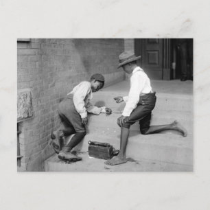 Black Boys Shooting Craps 1901 Postkarte