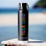 Black Branded Thor Water Bottle with Business Logo Trinkflasche<br><div class="desc">Easily personalize this stainless steel black water bottle with your own business logo, tagline, recipient name, or other custom text. This Thor Copper Vacuum Insulated Bottle is designed for hot or cold drinks. Encouraging the use of reusable water bottles in your office can save costs on disposable cups and be...</div>