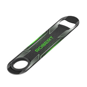 Black & Breen Gaming-Hintergrund-Monogramm Speed Flaschenöffner