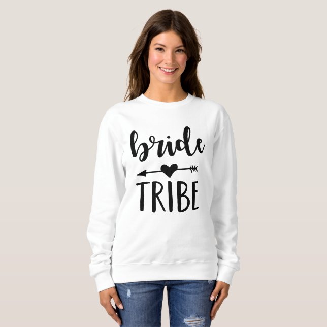 Black Bribe Tribe Junggeselinnen-Abschied Sweatshi Sweatshirt (Vorne ganz)