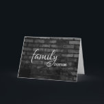 Black Brick Birthday for Son-in-law card Karte<br><div class="desc">Geburtstag für Schwiegersohn auf der schwarz-grauen rustikalen Ziegelwand</div>