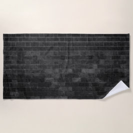 Black Brick Design Beach Handtuch