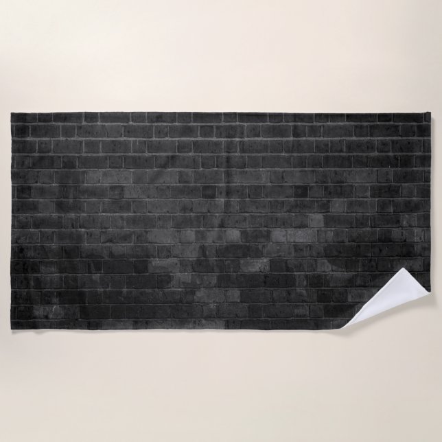 Black Brick Design Beach Handtuch (Vorderseite)