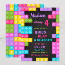 Black Bricks Einladung zum Geburtstag