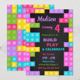 Black Bricks Einladung zum Geburtstag