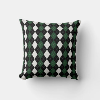 Black & BRIT. RACING GREEN Diamonds RAUTE Muster Kissen