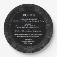 Black Brocade Gothic Thema Hochzeit & Abendmenü