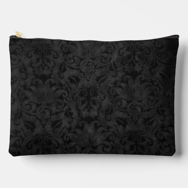 Black Brocade Zubehörtasche (Vorderseite)