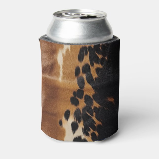 Black Brown Gold Cowhide Dosenkühler (Kanne Rückseite)