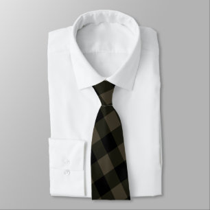 Black Brown Karo Neck Tie Krawatte