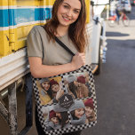 Black Buffalo Kariert Lumberjack Foto Collage Tasche<br><div class="desc">Laden Sie Ihre Lieblings-Fotos hoch,  um Ihr eigenes personalisiertes Foto-Geschenk zu machen.</div>