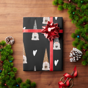 Black Buffalo Karierter Weihnachtsgnom Geschenkpapier