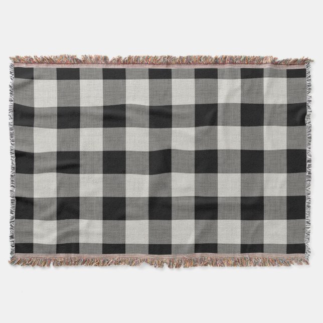 Black Buffalo Karo | Modernes Bauernhaus Decke (Vorderseite)