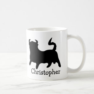 Black Bull Design Personalisiert Kaffeetasse