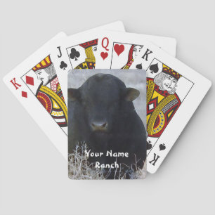 Black Bull in Tumbleweeds - Ihre Name Ranch Spielkarten
