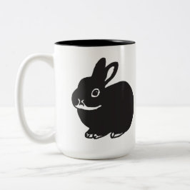 Black bunnys' mug cup