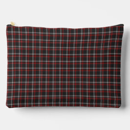 Black Burgundy Plaid Classic Pattern Zubehörtasche