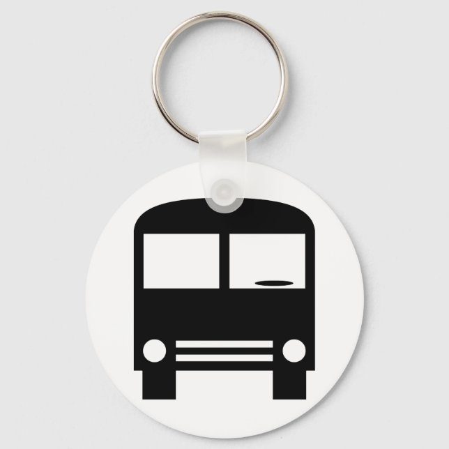 Black Bus Designer-Schlüsselanhänger Schlüsselanhänger (Vorderseite)