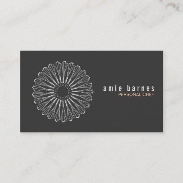 Black Business Card für den persönlichen Koch Whis Visitenkarte (Vorderseite)