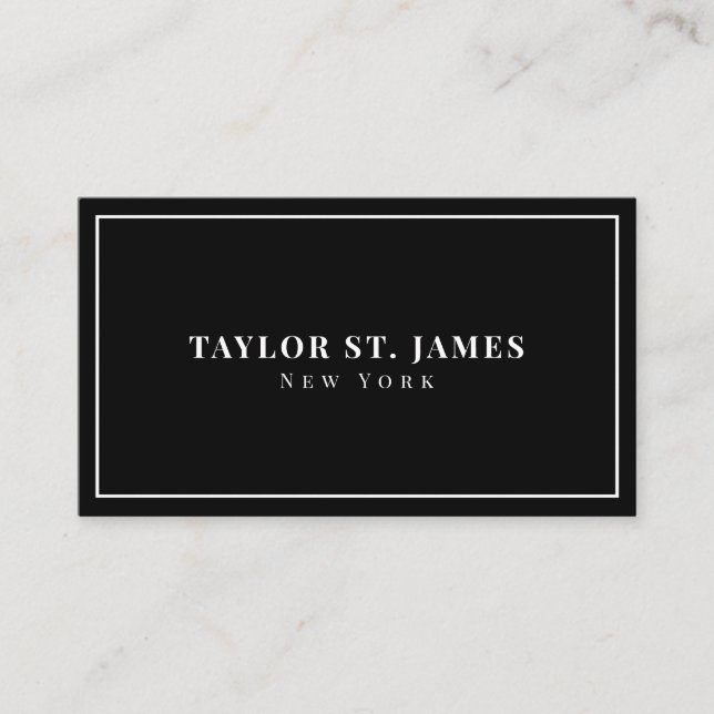 Black Business Card Visitenkarte (Vorderseite)