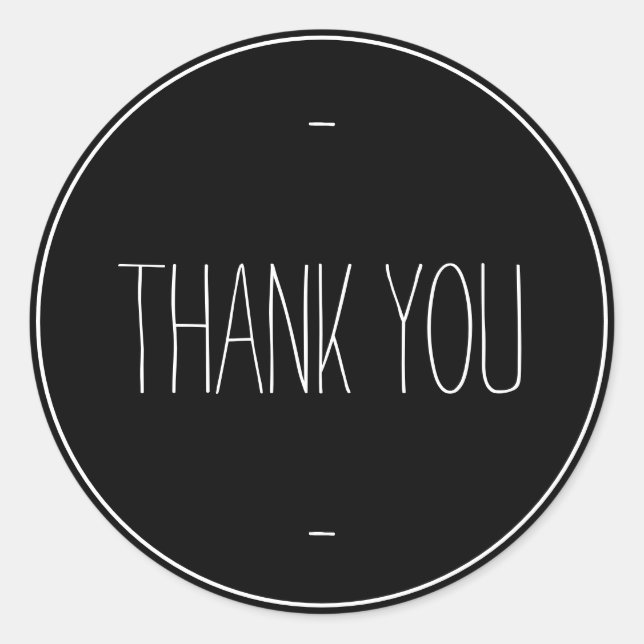 Black Business Danke, Aufkleber (Vorderseite)