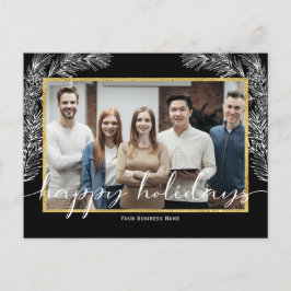 Black Business Happy Holiday Postkarte mit Foto