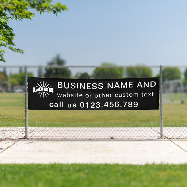 Black Business Logo Company Outdoor 10' langer Vin Banner (Von Creator hochgeladen)