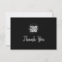 Black Business-Logo und Meldung Dankeschön-Karte