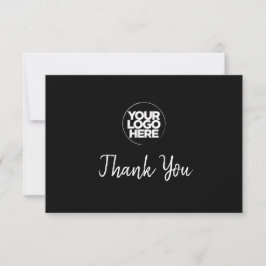 Black Business-Logo und Meldung Dankeschön-Karte Einladung