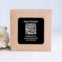 Black Business QR Code Custom