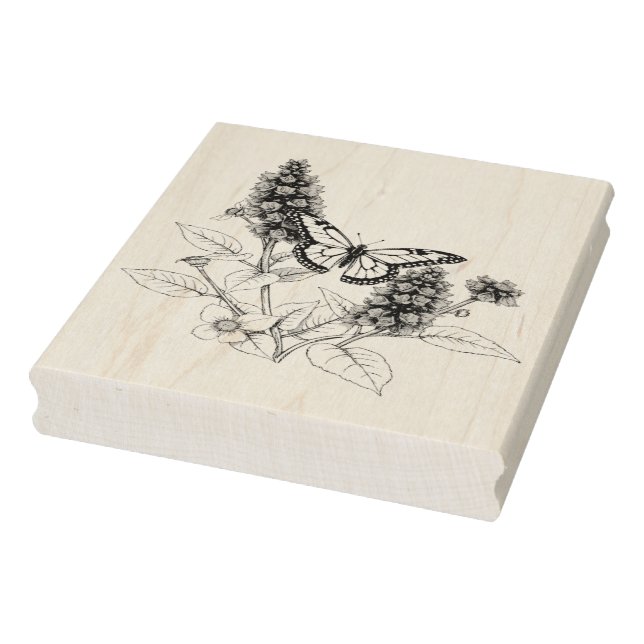 Black Butterfly Bush Gummistempel (Stempel)
