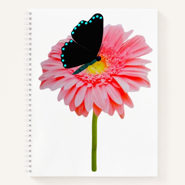 Black Butterfly Spiral Notebook Notizbuch (Vorderseite)