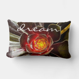 Black Cactus Foto Dream Quote Script Bold Modern Lendenkissen