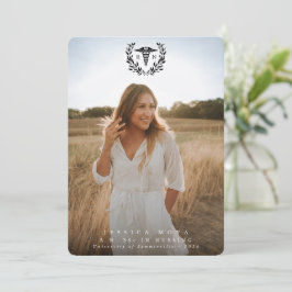 Black Caduceus RN Registered Nurse Abschluss Ankündigung